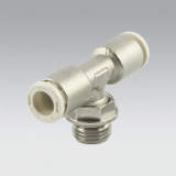 Central tee, male, cylindrical, rotary R32 F-E PLUS