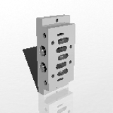 Individual base side ports, ISO 3
