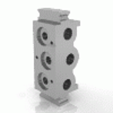 Modular manifold base for modular bases for valves series 70 1/8"